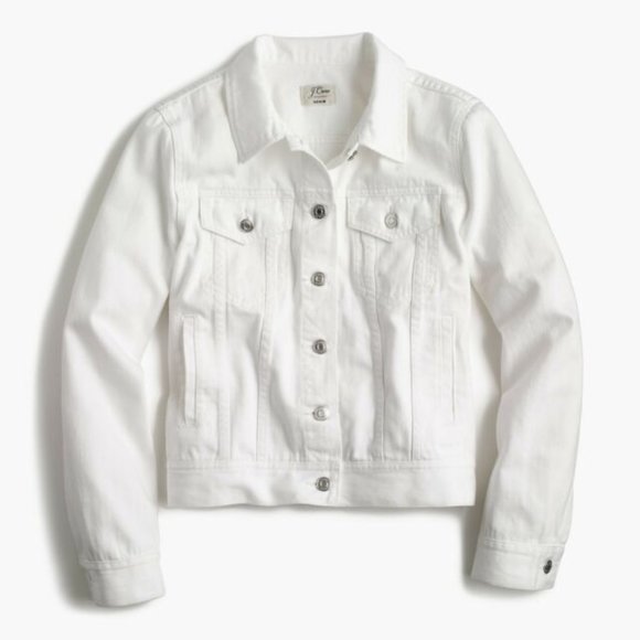 J. Crew Jackets & Blazers - J. Crew | Petite Denim Jacket in White